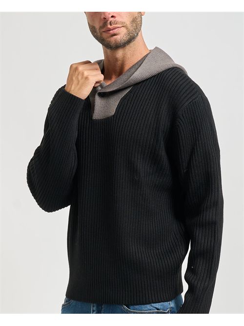 Men's Armani Exchange ribbed sweater with hood ARMANI EXCHANGE | XM001315-AF13776MC225